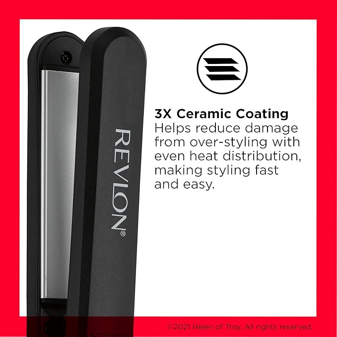 REVLON Perfect Heat Ceramic Digital Flat Iron, 1 inch